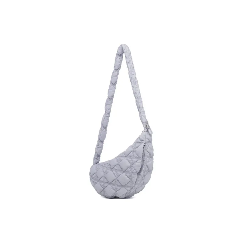 AOC Nylon Portable Crossbody Bag Shoulder Bag Women's Gray Blue-1