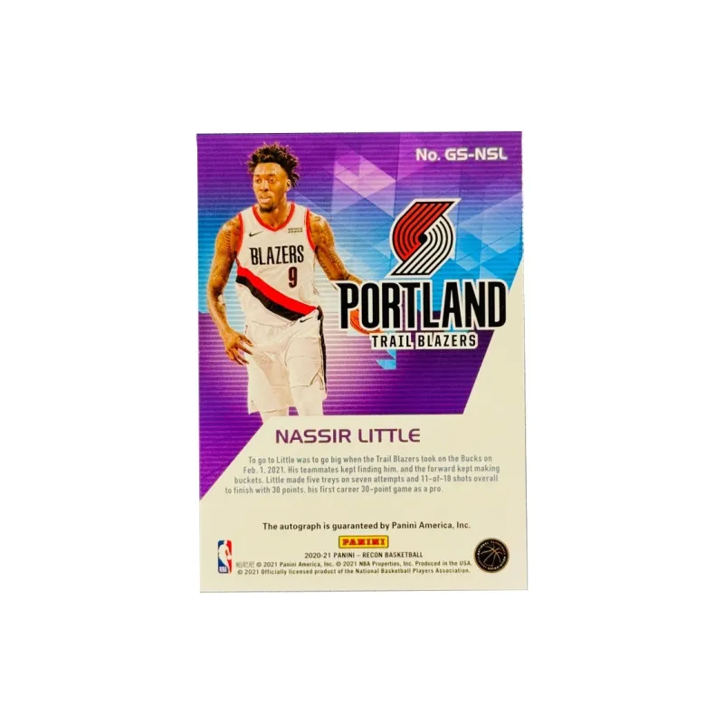 PANINI Little Ter Trail Blazers Star Signature Recon Collection Basketball Card Standard Condition Sports Cards 1 Pc-1