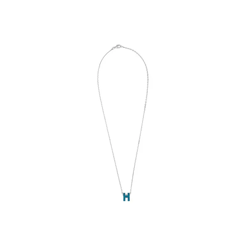 HERMES Mini Pop H Pendant Palladium tone-1