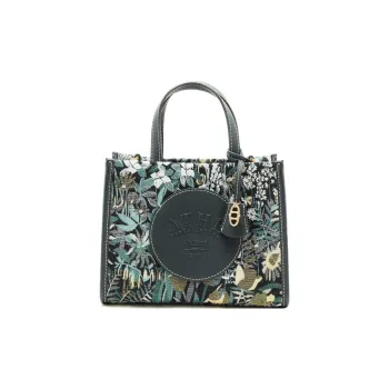 ATHE VANESSABRUNO Polyester Tote Bag Shopping Bag Shoulder Bag Crossbody Bag Handbag Medium Size Women's Green