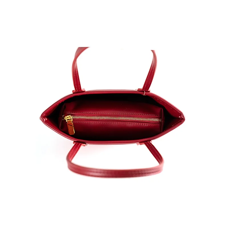 Vigno Synthetic Leather Woolen Handbag Combo Bag Regular Women's Red-44