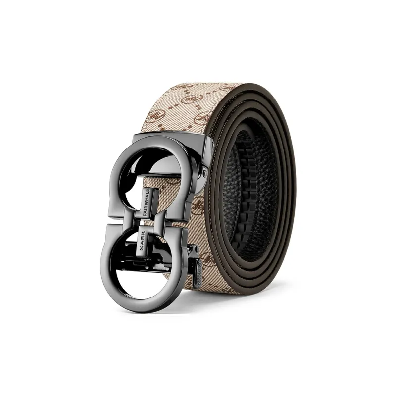 FAIRWHALE Pvc Leather Belts Men's Width 3.5CM-7