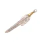 Wind Cut Feather Pendant L 1 Pc 6.5CM*1.3CM