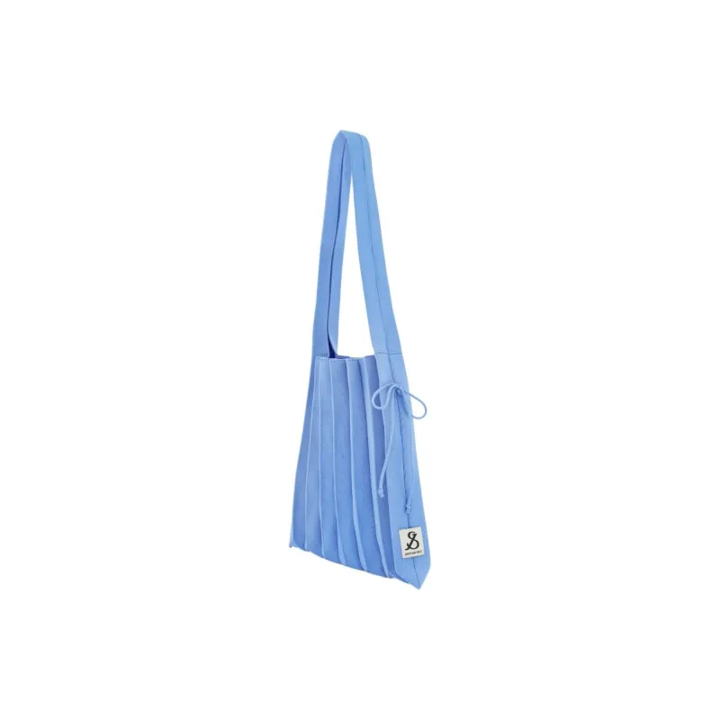JOSEPH&STACEY Biodegradable Polyester Shoulder Bag Medium Size Women's Sky Blue-1