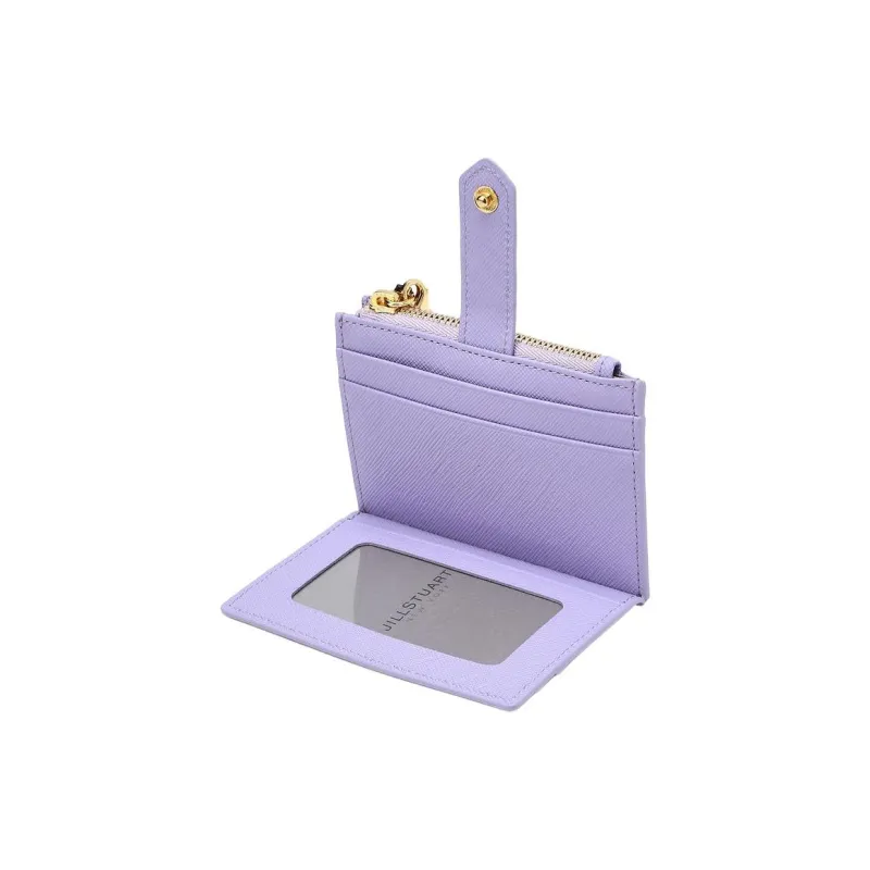 JILL STUART Cow Leather Wallet Women's Purple-4