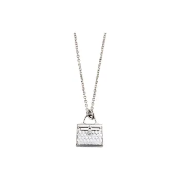 HERMES Kelly Amulette Diamond Necklaces Unisex