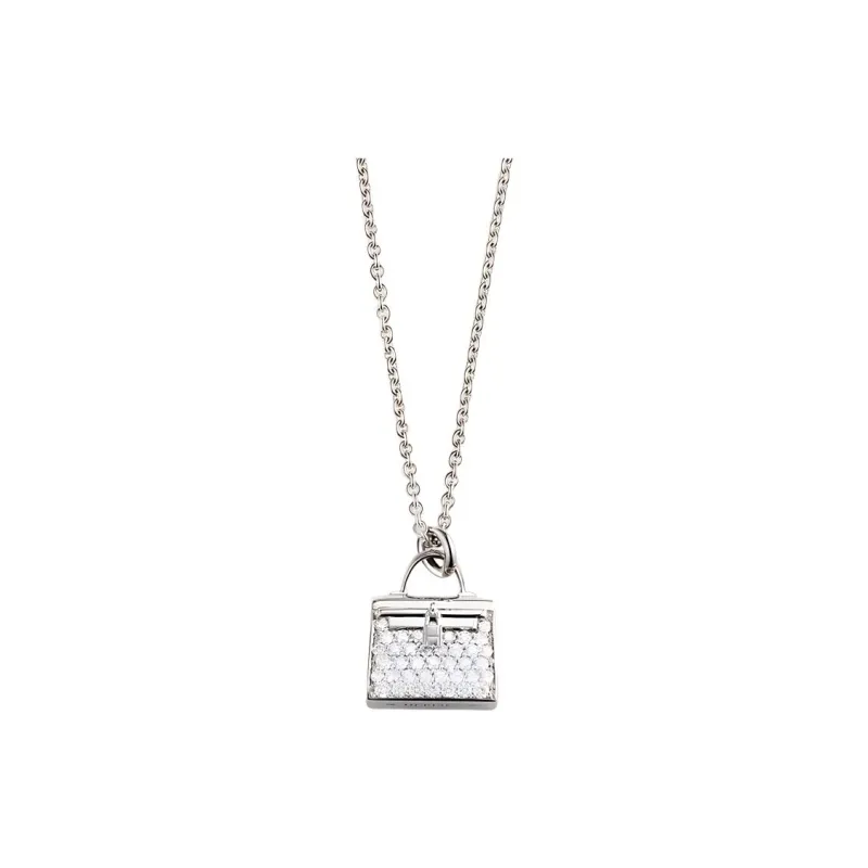 HERMES Kelly Amulette Diamond Necklaces Unisex-0