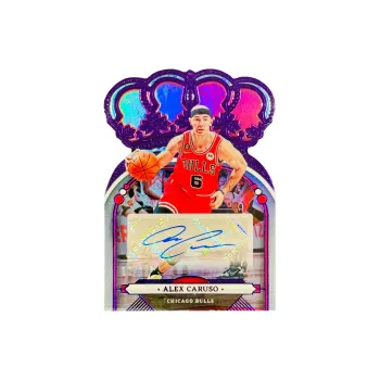 PANINI Caruso Bulls Star Signature Purple Fold 25/25 Crown Collection Authentic Game Used Star Card Sports Cards 1 Pc