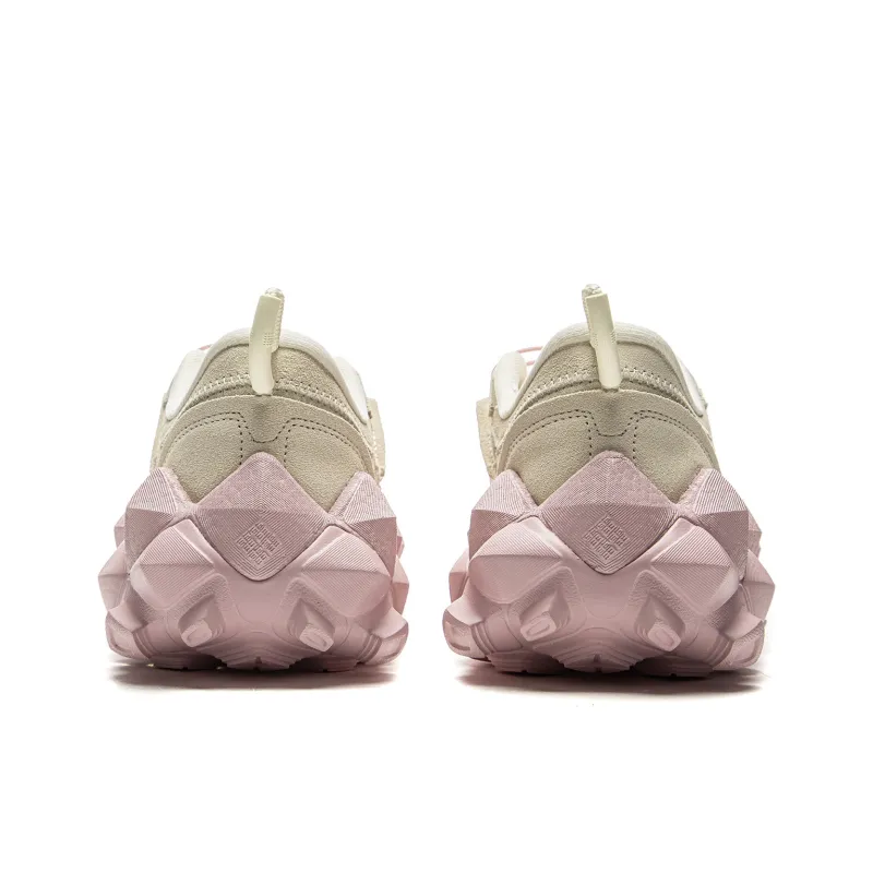 LiNing Rebound Cushioning Low-Top Casual Shoes Unisex Gray Pink-5