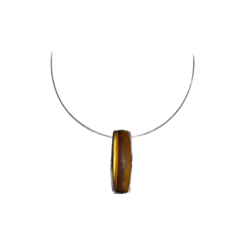 Qurioustone Tiger's Eye Stone Necklaces Unisex