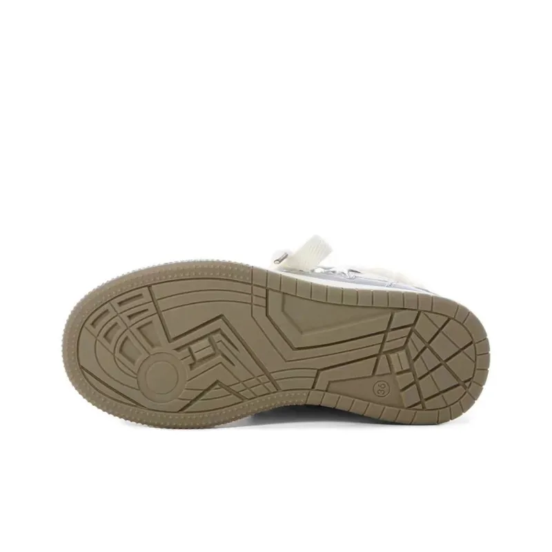Anime Story Anti Slip Wear Resistant Lightweight Breathable Low Top Skateboard Shoes Women's Cream Blue Box Included-62