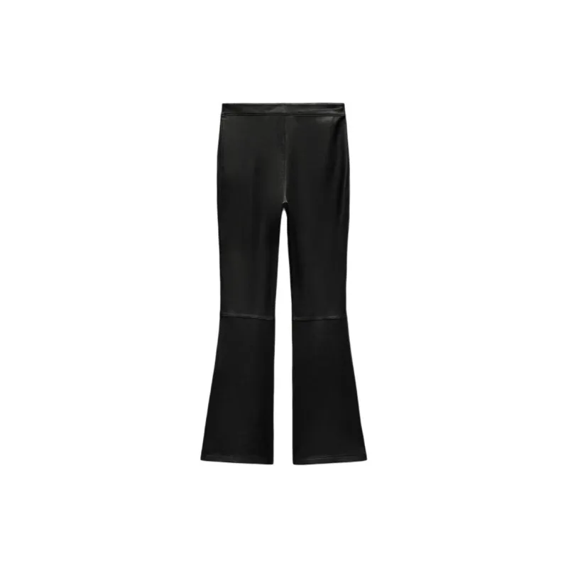 ZARA SKI Skiing Series Leather Pants Women's Black-1