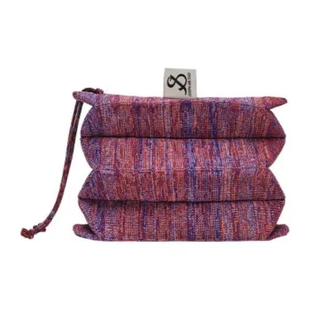 JOSEPH&STACEY Biodegradable Polyester Clutch Small Size Women's Bohemian Iris Purple