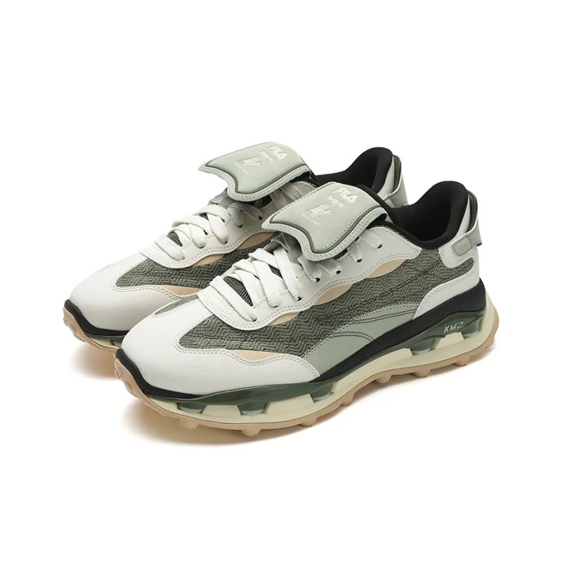 FILA KM2 Anti-Slip Wear-Resistant Low-Top Casual Shoes Men's Gray Green-2