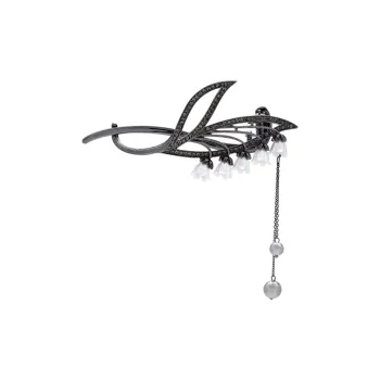 ROYALSASA Alloy Faux Pearl Twist Clip Women's