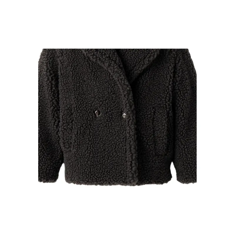 UGG Double Breasted Short Teddy Coat-4