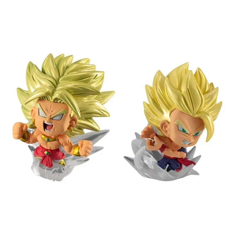 BANDAI Dragonball Toy Food Small Doll 5 Goku Gohan Shenron Vegeta Broly Set Assembled Models-4