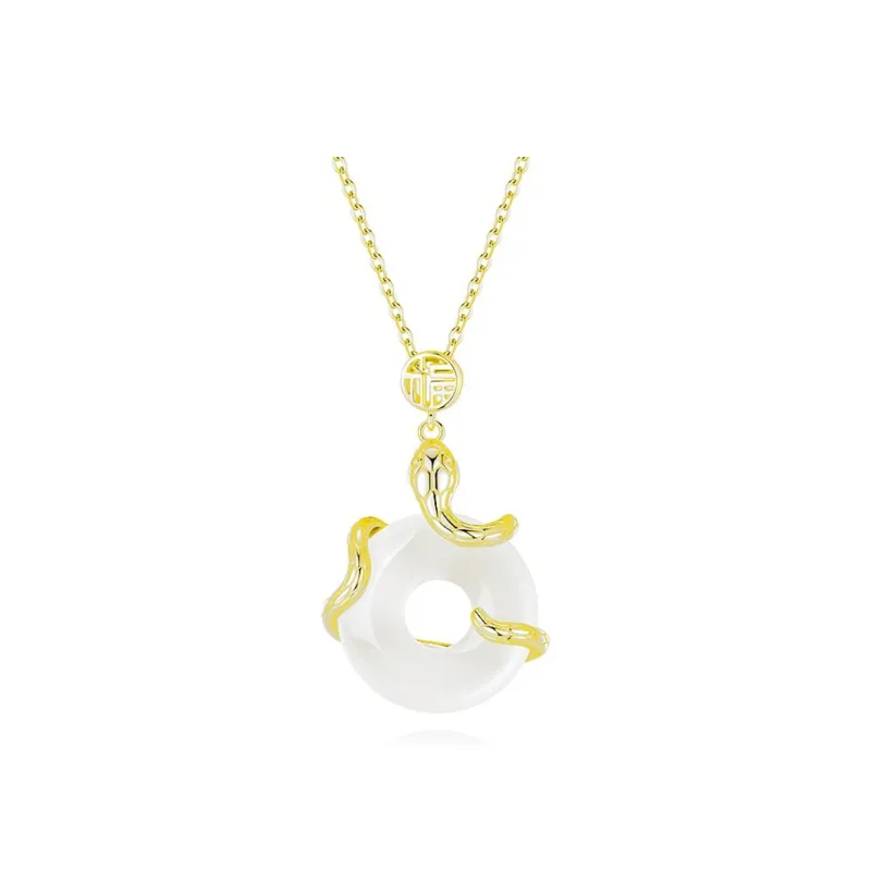 CHINA GOLD Chalcedony Necklaces Women's-0