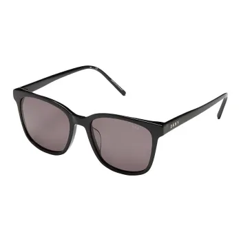 DKNY Metal Acetate Square Sunglasses Unisex Black