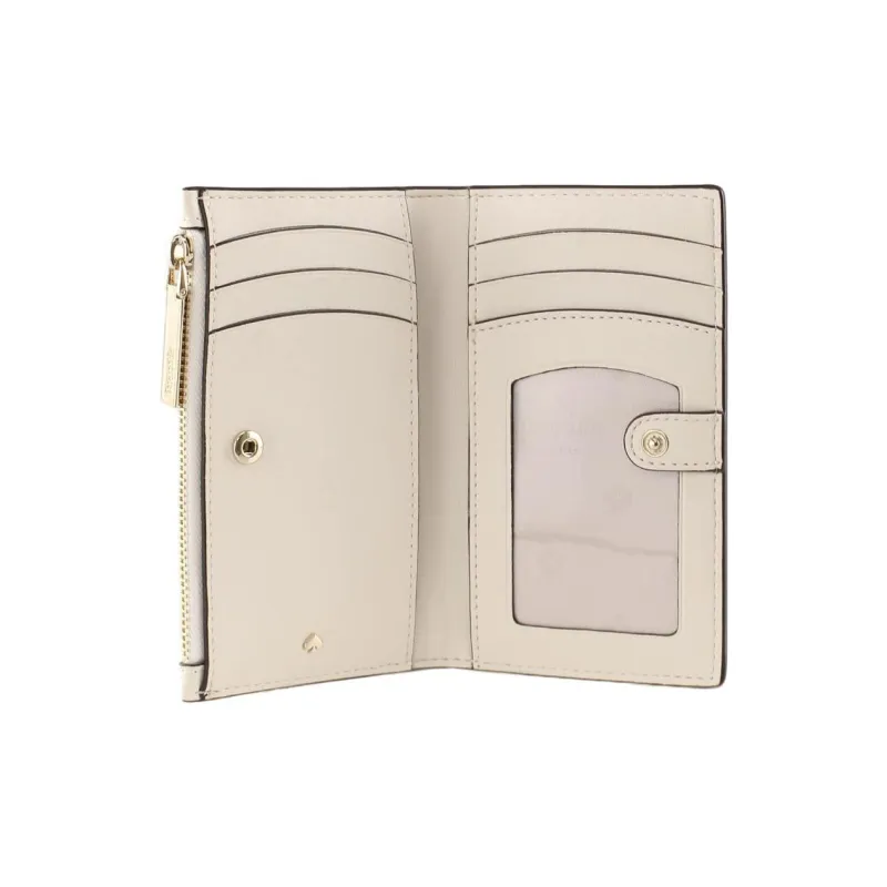 Kate Spade Cow Leather Card Holder Wallet Small Size Women's White-4