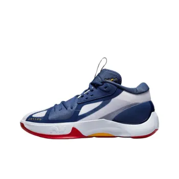 Jordan Zoom Separate Cushioned Slip Resistant Mid Top Basketball Shoes Men's Blue