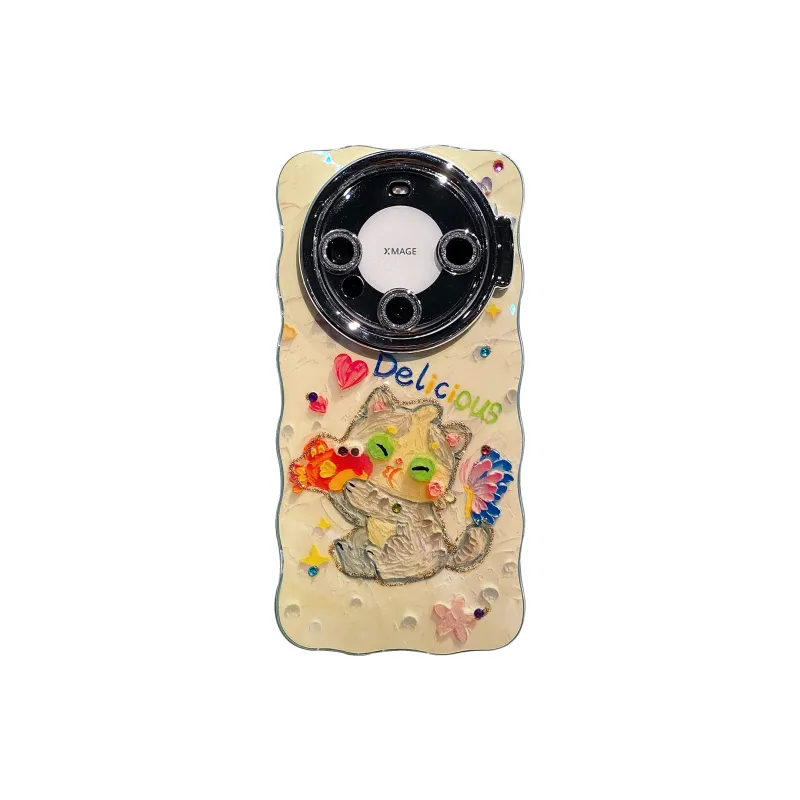 ZHUOJI PC Material Lens Stand Twisty Edge Phone Case Compatible With Huawei MATE60 PRO-2
