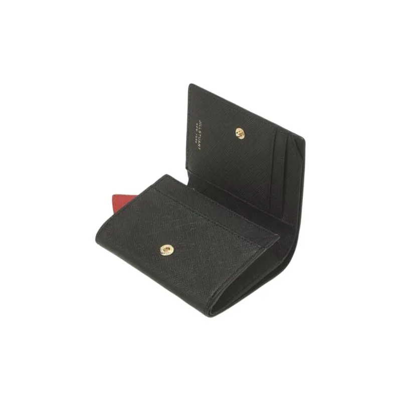 JILL STUART Cow Leather Wallet Women's Black-3