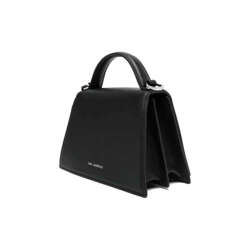KARL LAGERFELD Calfskin One Shoulder Handbag Trumpets Women's Black-1