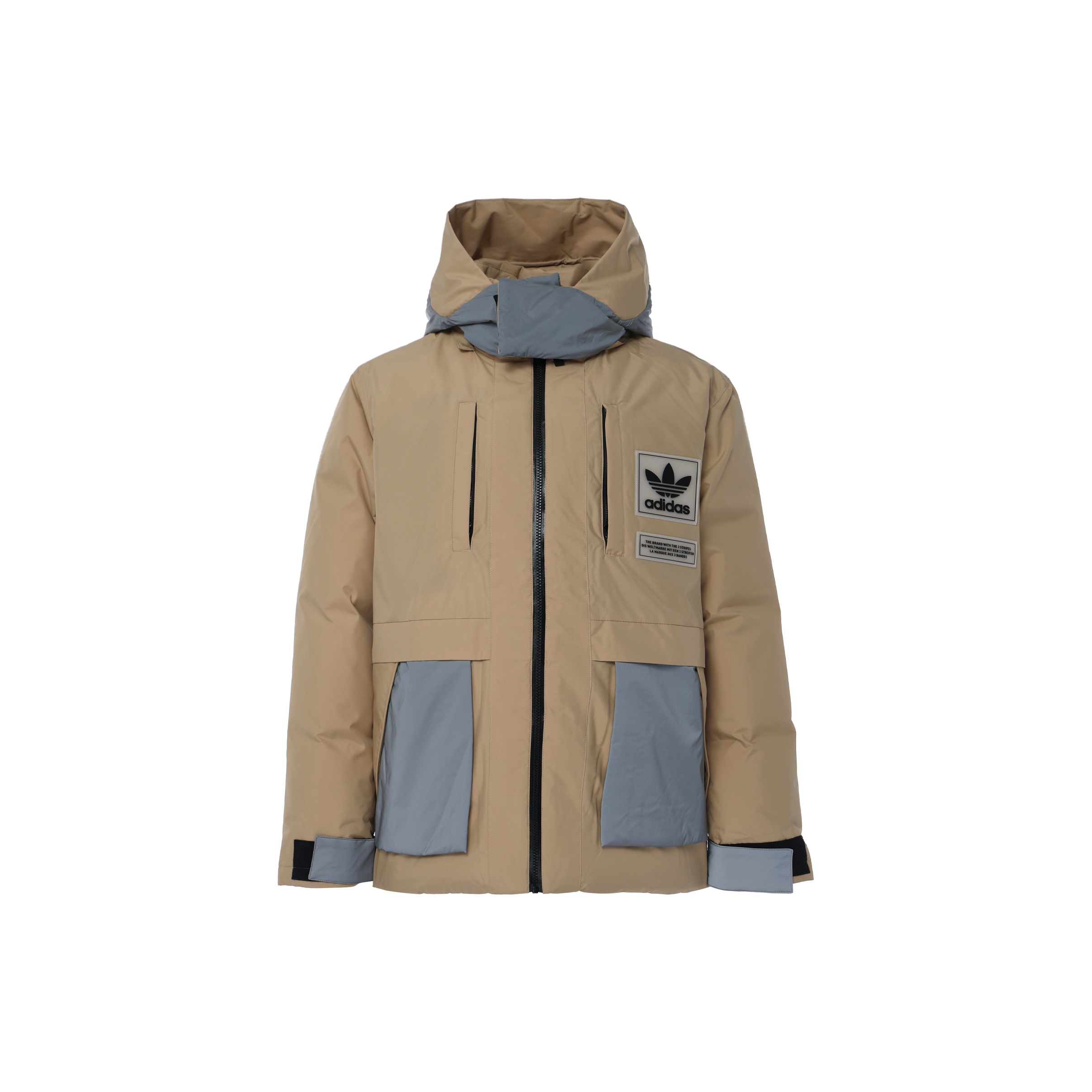 Adidas Originals Clover Series Outfit Down Jackets Men Khaki