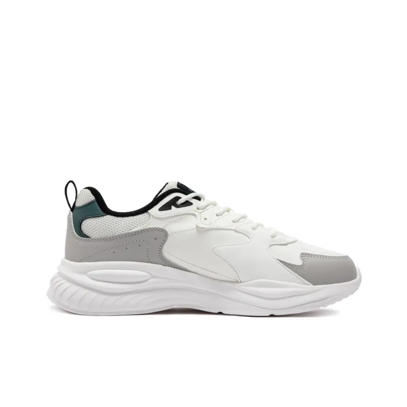 361° Life Collection Water-Resistant Lightweight Rebound Low-Top Casual Running Shoes Men's White Limestone Color-1