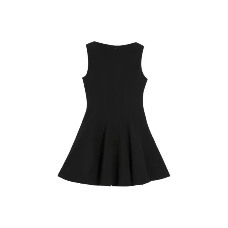 DEAR DEER PUFF Sleeveless Dress Women's Black-1