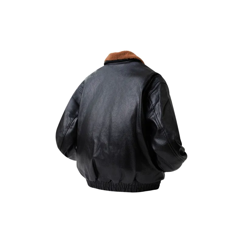 ASEDE Leather Jacket Unisex Black-1