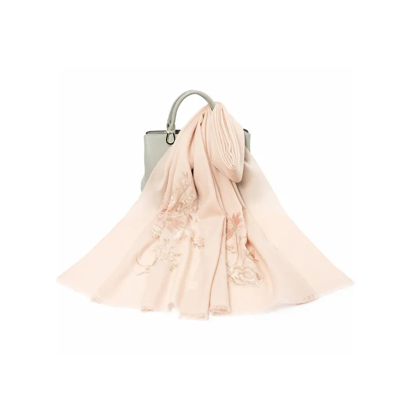 Shanghai Story 100% Sheep Wool Shawls Women's Fragrance Collection 3 Colors Available-7