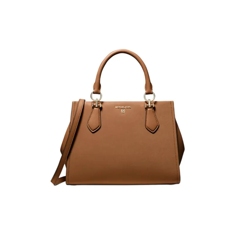MICHAEL KORS Saffiano Leather Handbag Medium Size Women's Brown-0