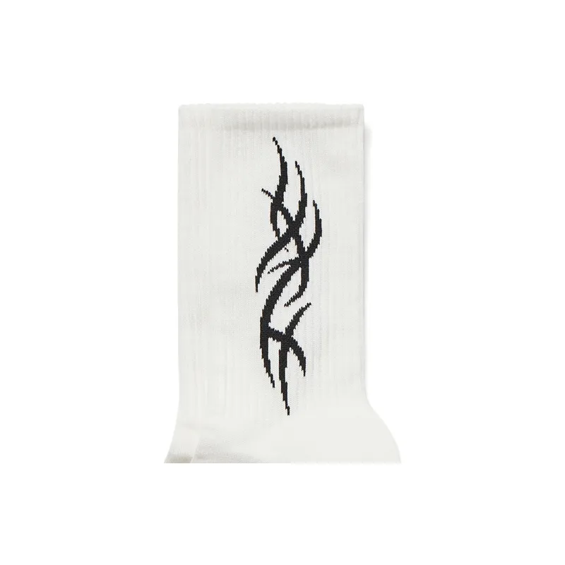 Balenciaga FW24 Mid Calf Socks Women's 1 Pack White-3
