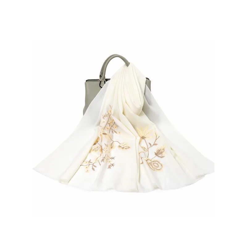 Shanghai Story 100% Sheep Wool Shawls Women's Fragrance Collection 3 Colors Available-3
