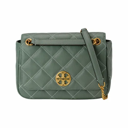 TORY BURCH Leather Crossbody Bag Shoulder Bag Small Size Women's Lake Blue