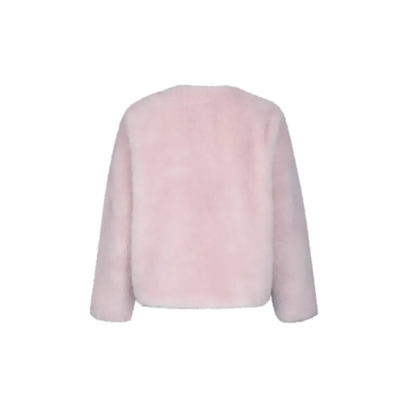 JESSYLINE Velvet feel Coat Women's Dark Pink-4