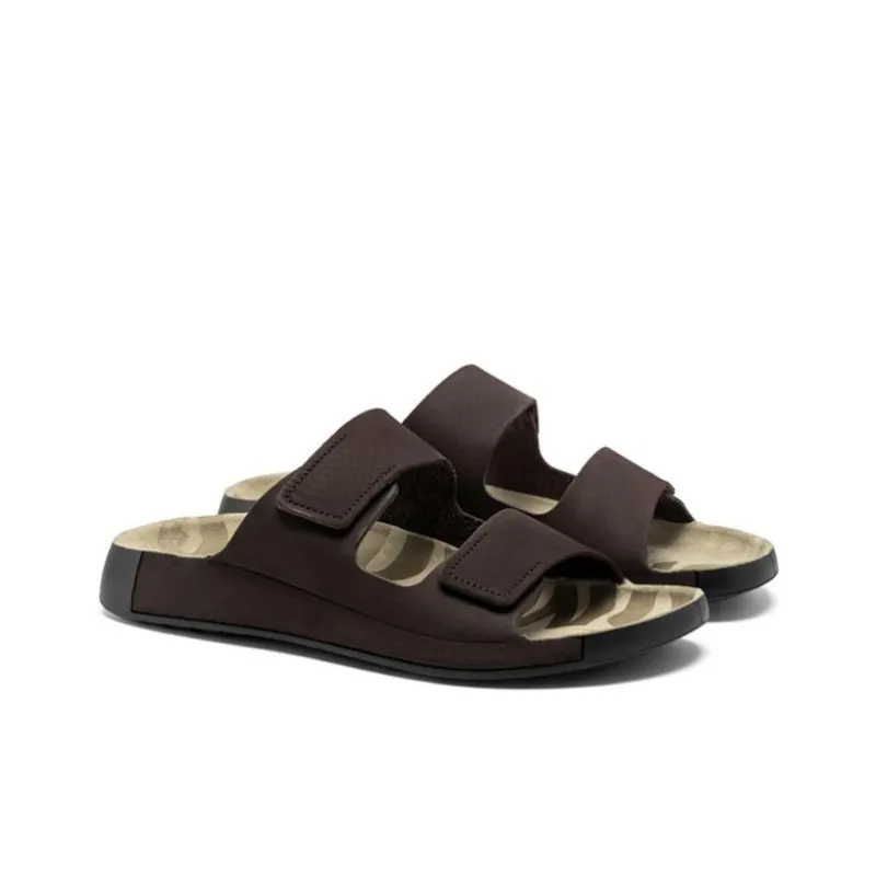 Ecco Massage Antibacterial Quick Dry Slide Slippers Men's Mocha-3