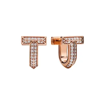 TIFFANY & CO. 18K Rose Gold Earrings Women's Rose Gold
