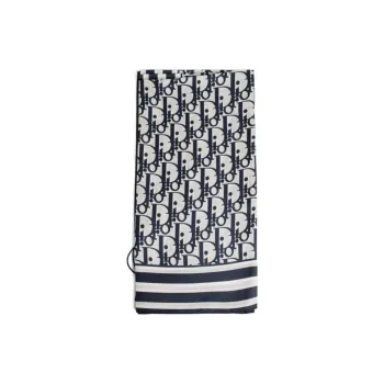 DIOR Knit Scarves Men's Black White