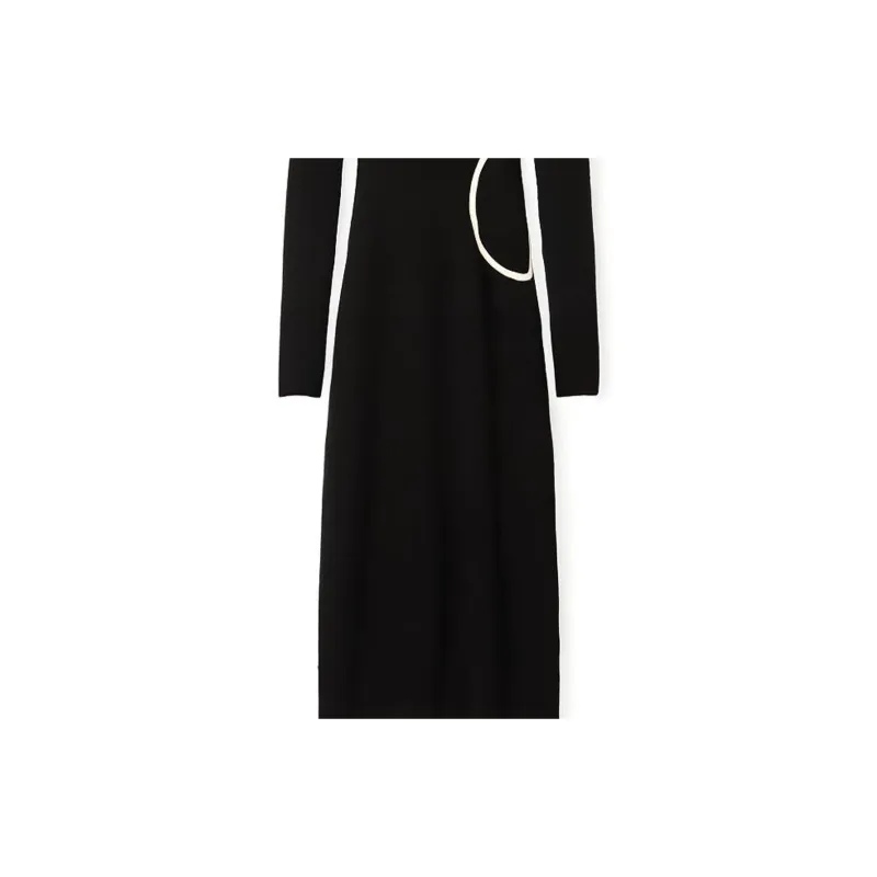 LOEWE SS22 Long Sleeved Dresses Women's Black-5