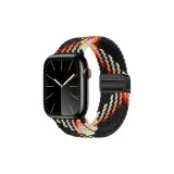 Apple Magnetic Loop Double Wrap Woven, Black Rainbow