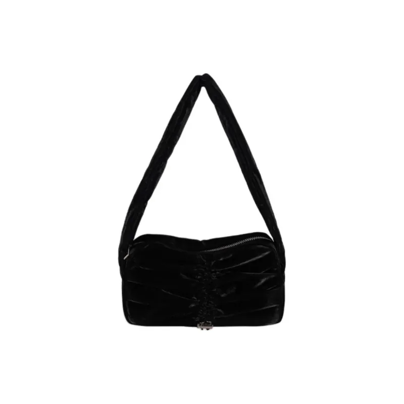 ALICE MARTHA Pure Vegan Leather Shoulder Bag Women's Black-0