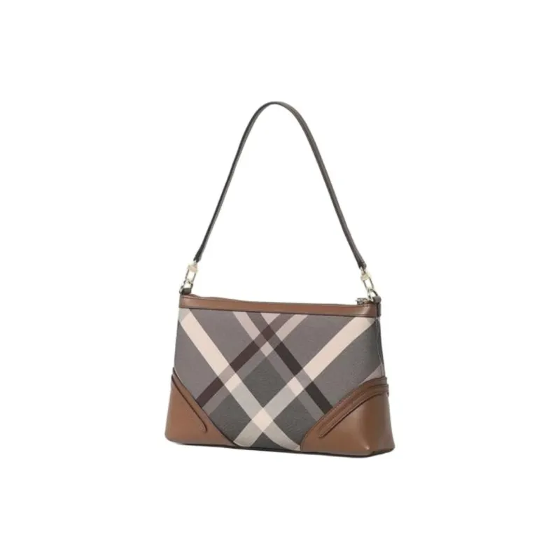 DAKS Synthetic Leather Handbag Shoulder Bag Women's Brown-1