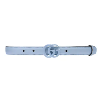 GUCCI Leather Belts Women's Light Blue
