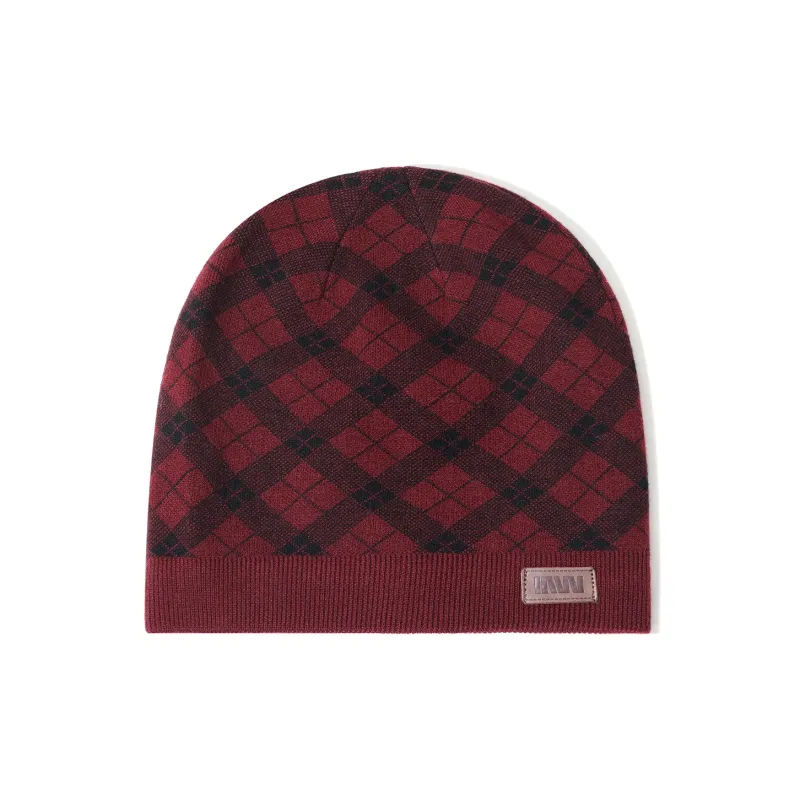 SEPTWOLVES Wool Beanie Included Warm Insulated Hat WO Unisex Black Gray/Navy Blue/Burgundy-9