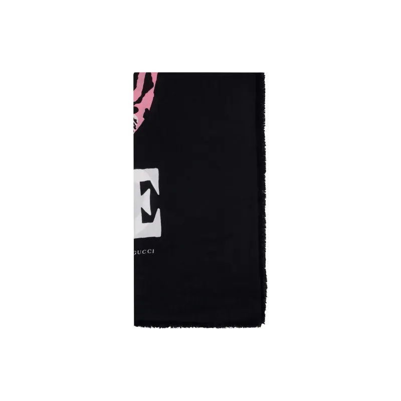 GUCCI Tiger Printed Scarf-0