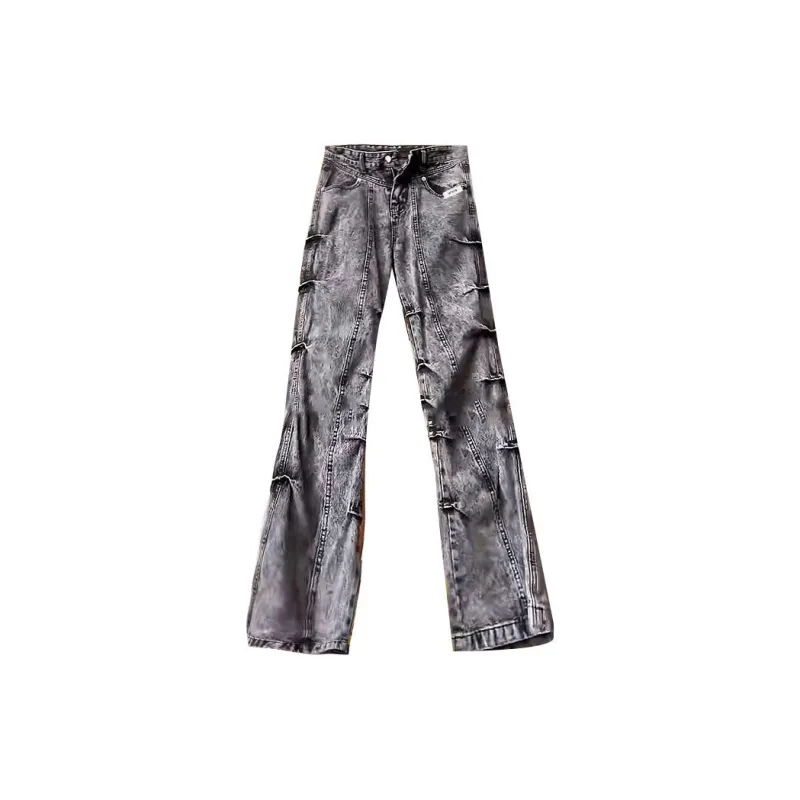 WELTER EXPERIMENT Classic Fashion Jeans Unisex Black Gray Shades-5