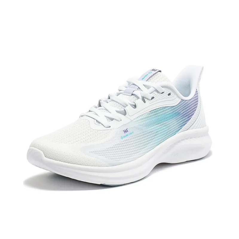 361° Cushioning, Wear Resistant Low Top Running Shoes Men's White Button Blue-1